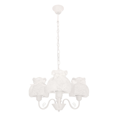Lampa wisząca z abażurami Rossini biała potrójna do salonu E27