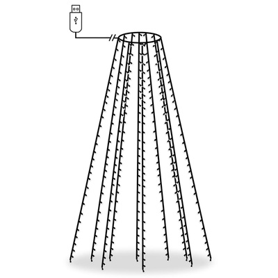Siatka lampek choinkowych, 300 zimnych białych diod LED, 300 cm