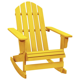 vidaXL Ogrodowy fotel bujany Adirondack, lite drewno jodłowe, żółte