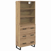 Highboard 2 szt. Dąb rzemieślniczy 69,5 x 34 x 180 cm