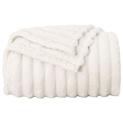 Koce narzutowe 6 pcs Kremowy 150 x 130 cm Polar