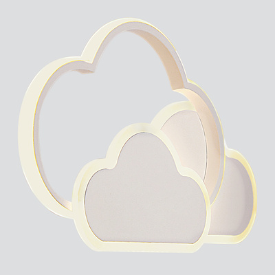 Lampa sufitowa LED Chmurki plafon 24W 2800–6500K  z pilotem biały klosz regulacja barwy światła pokój dziecięcy salon