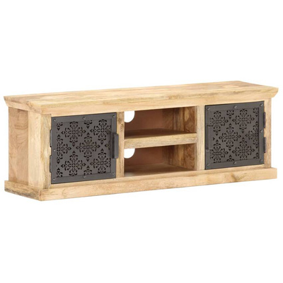 vidaXL Szafka pod TV ze stalowymi drzwiami, 120x30x40 cm, drewno mango
