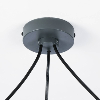 Nowoczesna Lampa Wisząca 3x?30cm Szara Abruzzo Rittoro