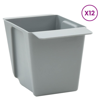 Skrzynki na kwiaty do palet euro 12 pcs jasnoszary