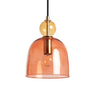 Lampa Wisząca Szklana Czerwona E14 15cm Abruzzo Koloreno