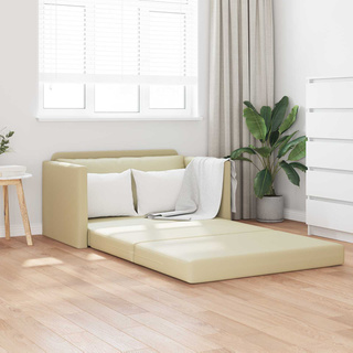 Sofa Bed Kremowy 124 x 71 x 78 cm Sztuczna skóra