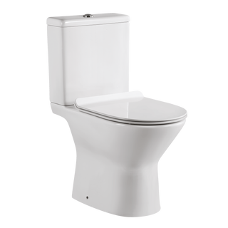 Kompakt wc, bezkołnierzowy, lumin okrągły, biały z deską wolnoopad. CE-88-001-W Invena