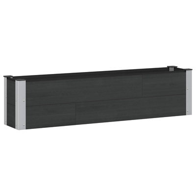Podniesiona rabata ogrodowa Czarny 150 x 30 x 36 cm