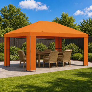 Altana 4 × 3 m pomarańczowy Poliester i Stal 190 gsm