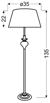 Lampa podłogowa czarna nitkowy abażur 1xE27 Gillenia Candellux 51-21420