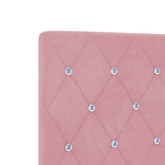 Łóżko Box Spring z materacem i LED różowy 160 x 200 cm Welur