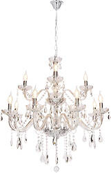 Cristallo lampa wisząca chromowy 12x40W E14 transparentny  30-30375