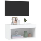 vidaXL Szafka pod TV, z oświetleniem LED, biała, 60x30x30 cm