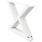 Nogi do stolika kawowego 2 szt. Białe 60x(30-31,3) cm Stal