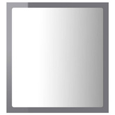 vidaXL Lustro łazienkowe LED, wysoki połysk, szare, 40x8,5x37cm, akryl