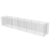 vidaXL Podwyższona donica gabionowa, galwanizowana stal, 540x90x100 cm