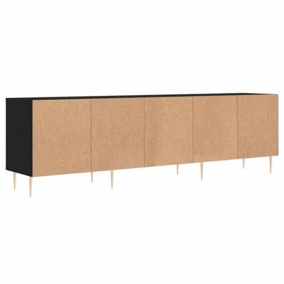vidaXL Szafka pod TV, czarna, 150x30x44,5 cm, materiał drewnopochodny