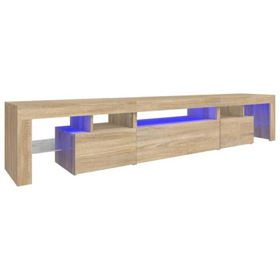 vidaXL Szafka pod TV z oświetleniem LED, dąb sonoma 215x36,5x40 cm