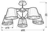 Lampa Sufitowa Wisząca Candellux Cortez 35-54999 E14 Patyna