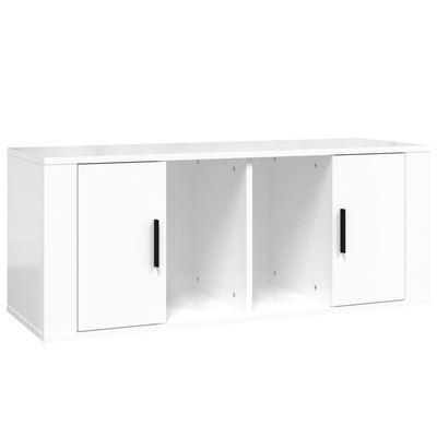 Szafka pod TV, wysoki połysk, biała, 100x35x40 cm vidaXL
