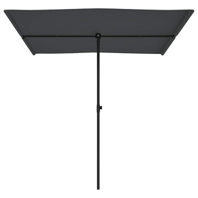 Parasol ogrodowy na aluminiowym słupku, 2x1,5 m, antracytowy