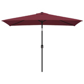Parasol ogrodowy na metalowym słupku, 300 x 200 cm, bordowy