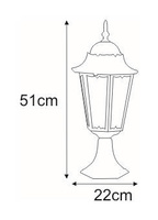 Niska zewnętrzna lampa stojąca K-5006S czarna/złota z serii LOZANA KAJA