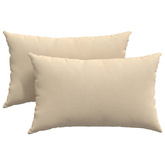 Poduszki na sofę 2 pcs Kremowy 50 x 30 cm tkanina