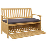 Ławka z miejscem do przechowywania 2 -Seater 120 x 63 x 84 cm