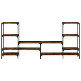 vidaXL Szafka pod TV, przydymiony dąb, 206,5x28,5x95 cm