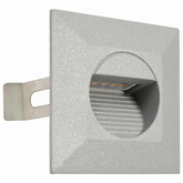 Lampy ścienne zewnętrzne LED, 6 szt., 2 W, srebrne, kwadratowe