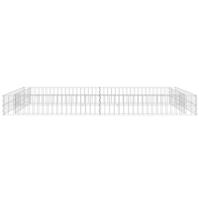 vidaXL Podwyższona donica gabionowa, galwanizowana stal, 200x100x20 cm