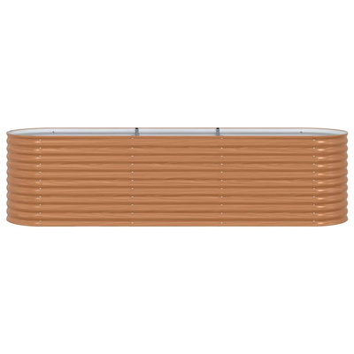 Podniesiony grządka Brązowy 320 x 80 x 81 cm Stal