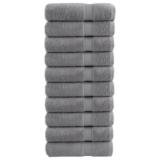 Ręczniki premium, SOLUND, 10 szt., szare, 50x100 cm, 600 g/m?