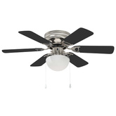 Wentylator sufitowy z lampą ? 82 cm Czarny