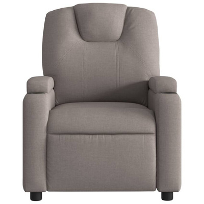 vidaXL Rozkładany fotel masujący, elektryczny, kolor taupe, tkanina model standard