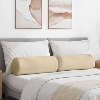Poduszki Wałkowe 2 pcs Kremowy ? 25 x 70 cm