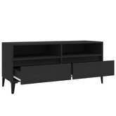 vidaXL Szafka pod TV, czarna, 100x34,5x44,5cm, materiał drewnopochodny