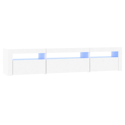 vidaXL Szafka pod TV z oświetleniem LED, biała, 195x35x40 cm