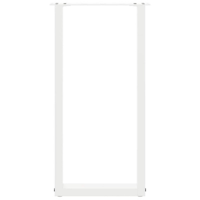 Nogi do stołu konsolowego w kształcie litery U 2 szt. Białe 38x(72-73) cm Stal