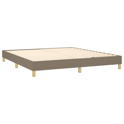 vidaXL Łóżko kontynentalne z materacem, taupe, tkanina, 180x200 cm wariant 4