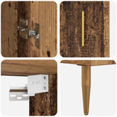 Highboard Stare drewno 69,5 x 34 x 180 cm Drewno inżynieryjne