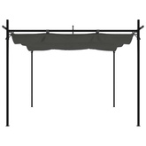 Pergola ze zwijanym dachem, antracytowa, 295x292x230 cm
