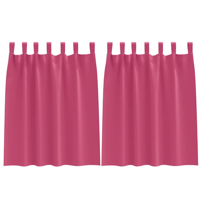Firany blackout z kółkami 2 pcs Jasnoróżowy 140 x 140 cm