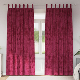 Zasłony z weluru 2 pcs czerwone wino 225 x 140 cm Aksamit