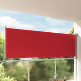 Wysuwana markiza boczna na taras, 120 x 300 cm, czerwona