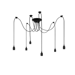 Lampa wisząca pająk ARANEA 6xE27 czarny EDO777189 EDO Solutions