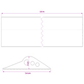 Uszczelka podłogowa do garażu Czarny 74 x 20 mm 2,5 m Guma EPDM