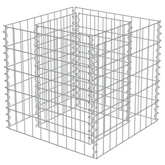 Podwyższona donica gabionowa, galwanizowana stal, 50x50x50 cm